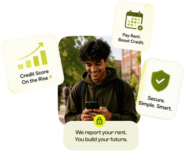 Tenant checking their rising credit score